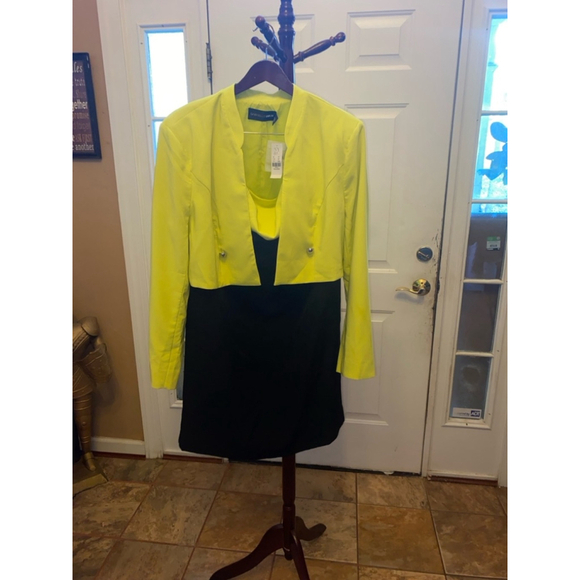 Women's Gabrielle Union Yellow & Black Dress XX-Large